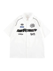 Men's Vintage Logo Motorcycle Short Sleeve Shirt