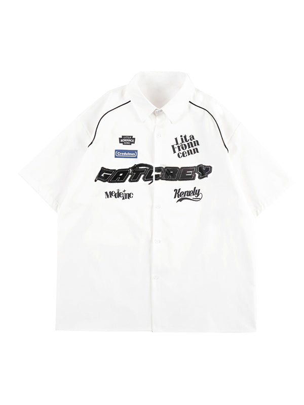 Men's Vintage Logo Motorcycle Short Sleeve Shirt