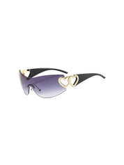 Rimless Wrap Around Y2K Sunglasses