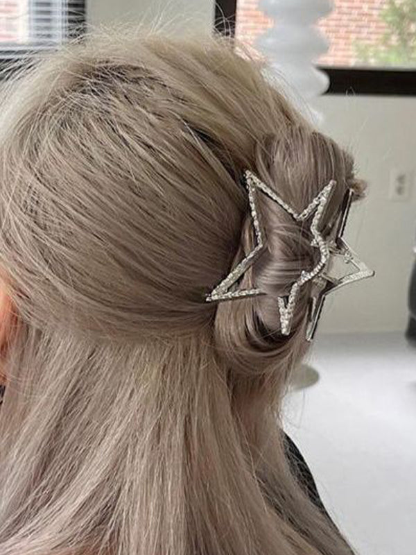 Hollow Out Metal Star Hair Claw Clip
