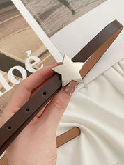 Skinny Y2K Star Buckle Belt