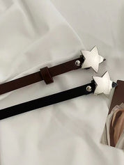 Skinny Y2K Star Buckle Belt