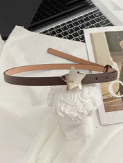Skinny Y2K Star Buckle Belt