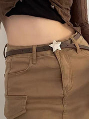 Skinny Y2K Star Buckle Belt