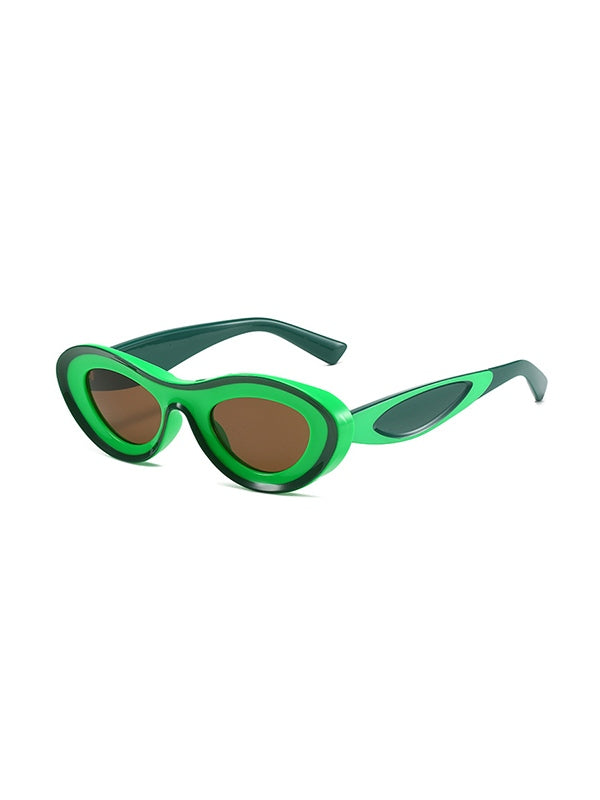 Contrasting Chunky Cat Eye Sunglasses