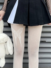 Y2K Butterfly Fishnet Tights