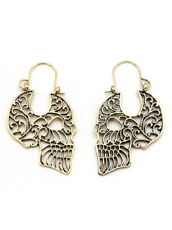 Hollow Out Skull Earrings