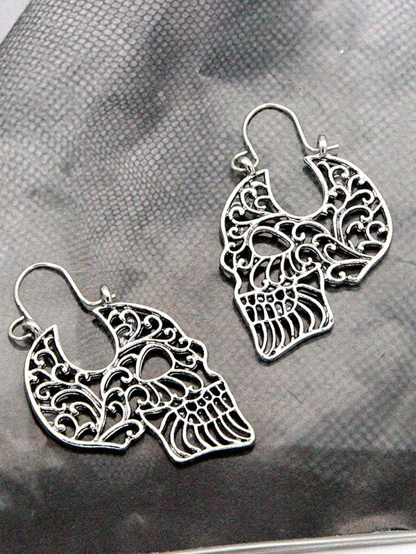Hollow Out Skull Earrings
