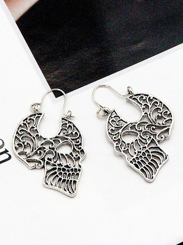 Hollow Out Skull Earrings