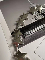 Metallic Star Charm Chain Belt