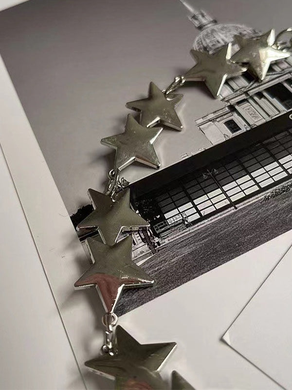 Metallic Star Charm Chain Belt