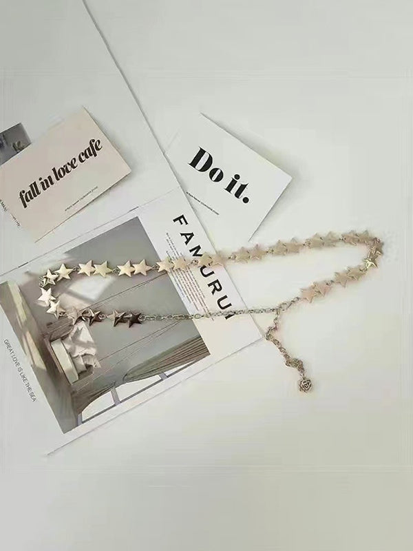 Metallic Star Charm Chain Belt