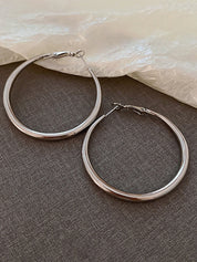 Silver Medium Hoop Earrings