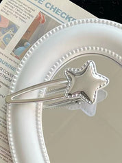 Silver Star Charm Hair Clip