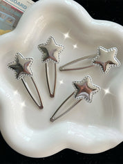 Silver Star Charm Hair Clip