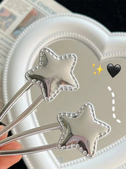Silver Star Charm Hair Clip