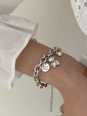 Link Chain Cartoon Bear Charm Friendship Bracelet