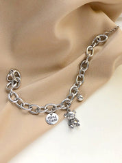 Link Chain Cartoon Bear Charm Friendship Bracelet