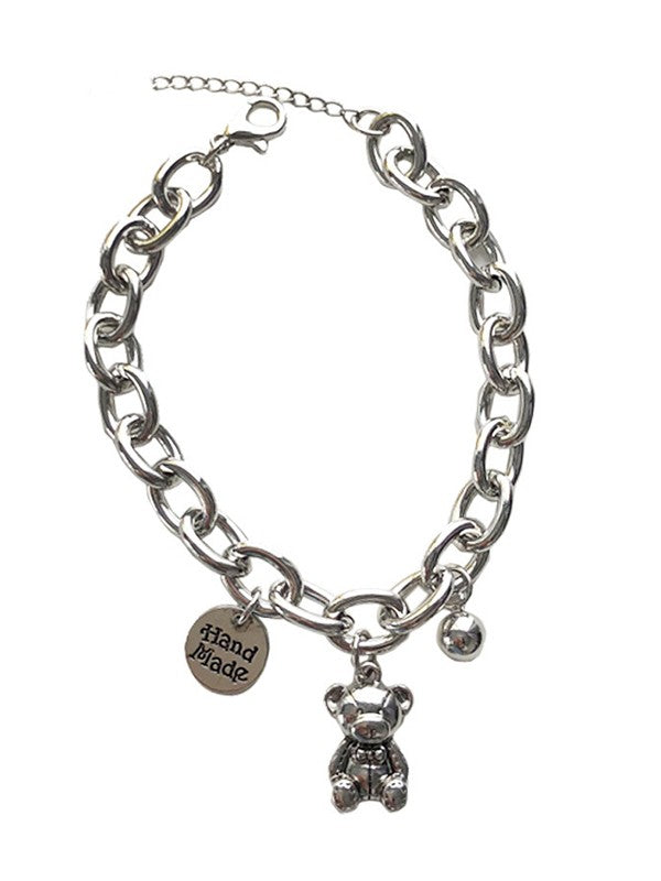 Link Chain Cartoon Bear Charm Friendship Bracelet