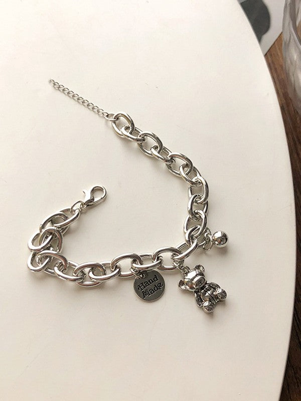 Link Chain Cartoon Bear Charm Friendship Bracelet