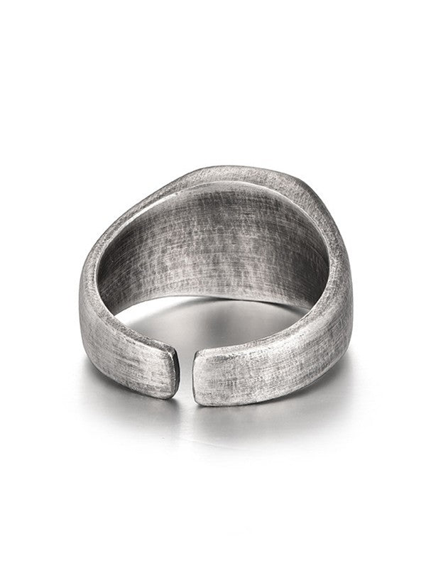 Chunky Eagle Pattern Cuff Ring