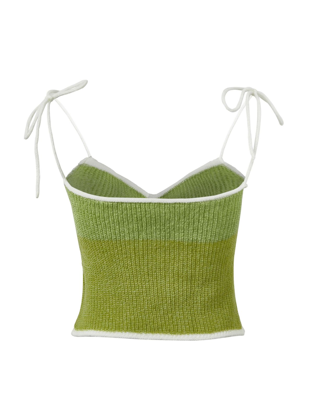 Lace Up Knitted Crop Cami Top