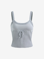 Patchwork Halter Crop Cami Top