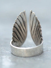 Grunge Fairy Wing Decor Cuff Ring
