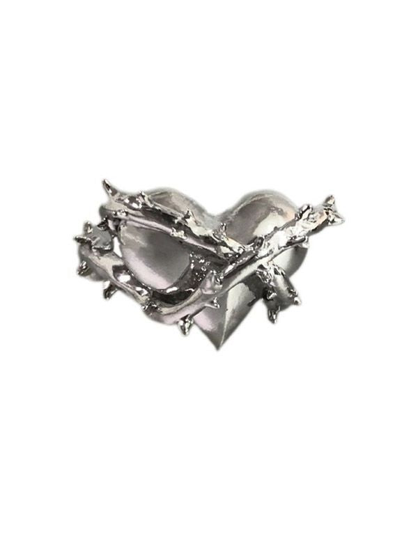 Thorn Heart Decor Cuff Ring