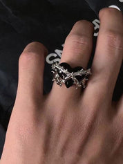 Thorn Heart Decor Cuff Ring