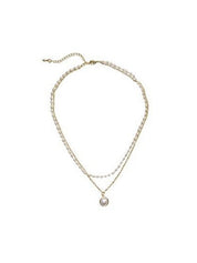 Double Layered Faux Pearl Necklace
