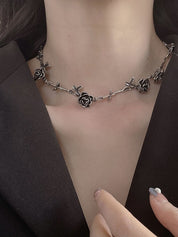 Vintage Rose Design Necklace
