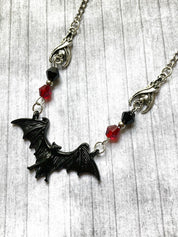 Gothic Bat Pendant Necklace