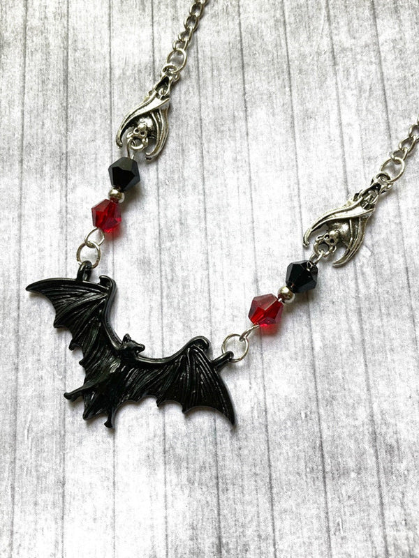 Gothic Bat Pendant Necklace