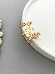 3pcs Vintage Golden Cuff Ring