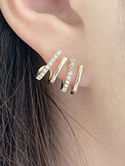 2pcs Rhinestone Decor Ear Cuffs