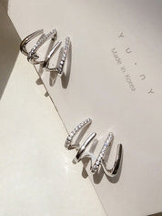 2pcs Rhinestone Decor Ear Cuffs