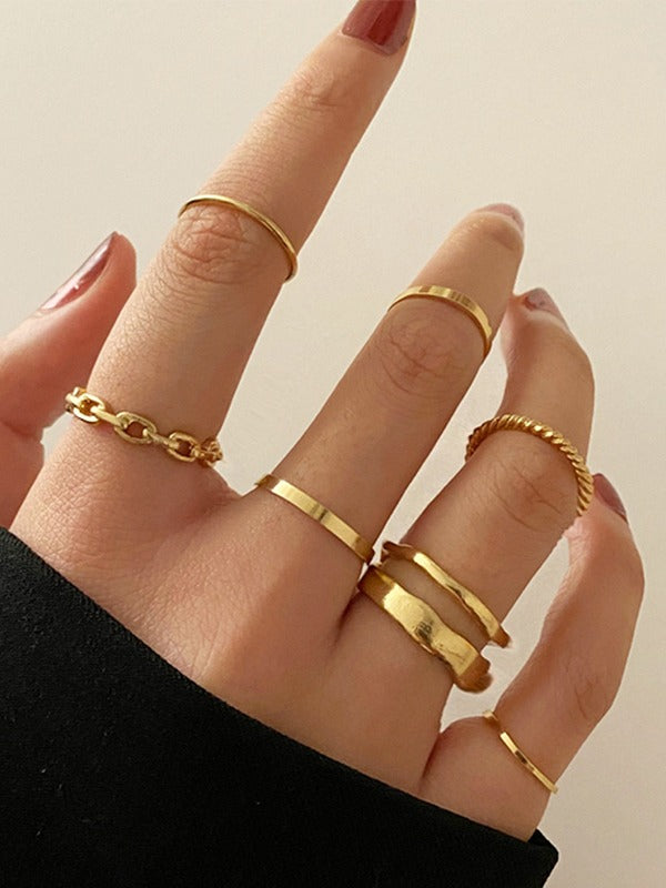 8pcs Simple Knuckle Ring