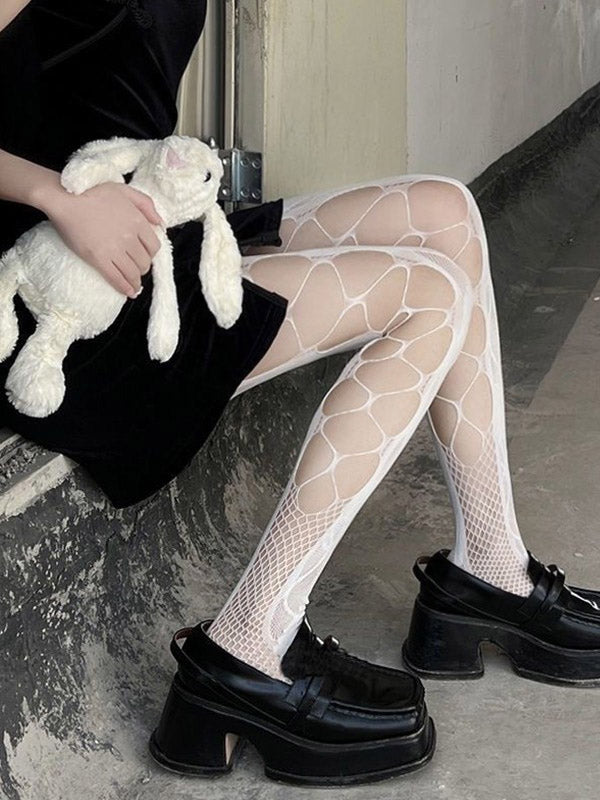 Side Cutout Fishnet Tights