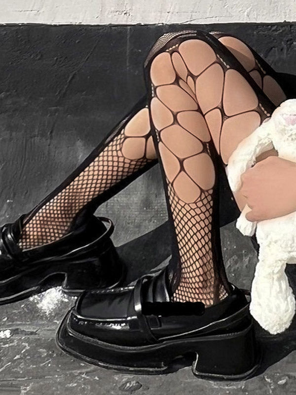 Side Cutout Fishnet Tights