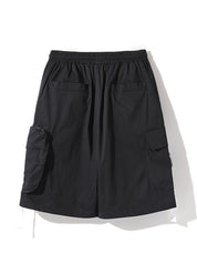 Men's Buckle Pocket Loose Cargo Shorts