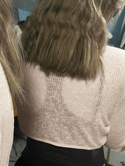 Tie Front Cardi Ribbed Knit Crop Top
