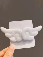 Plain Fuzzy Wing Shaped Hair Clip