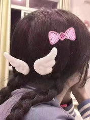 Plain Fuzzy Wing Shaped Hair Clip