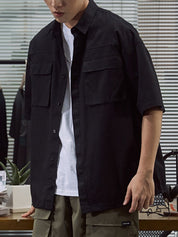 Men's Pocket Front Short Sleeve Cargo Shirt