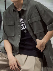 Men's Pocket Front Short Sleeve Cargo Shirt