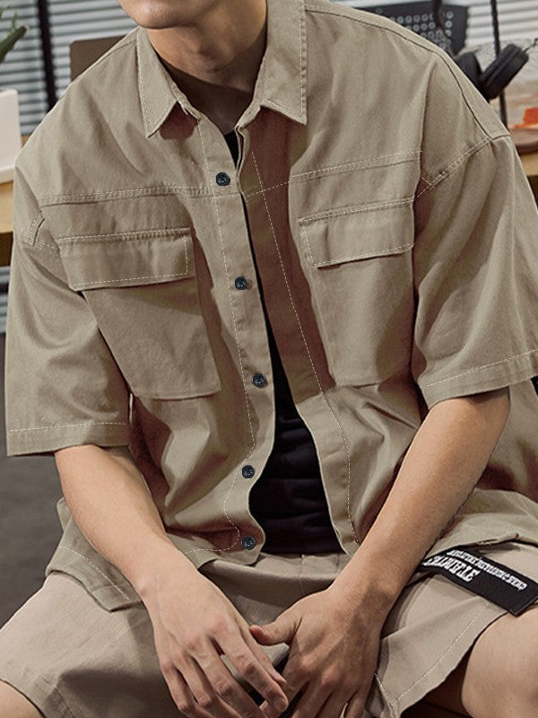 Men's Pocket Front Short Sleeve Cargo Shirt