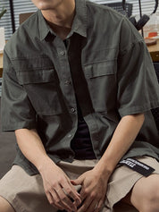 Men's Pocket Front Short Sleeve Cargo Shirt