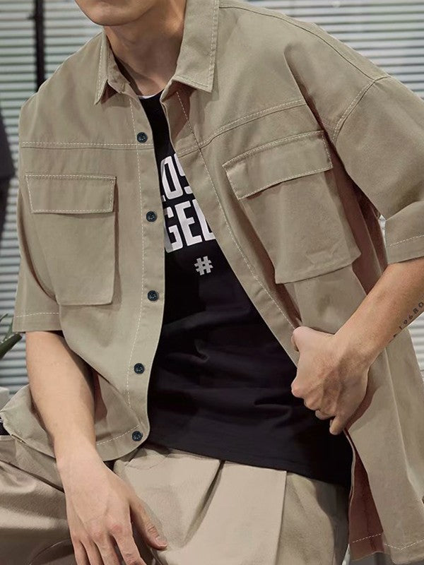 Men's Pocket Front Short Sleeve Cargo Shirt