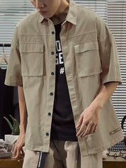 Men's Pocket Front Short Sleeve Cargo Shirt